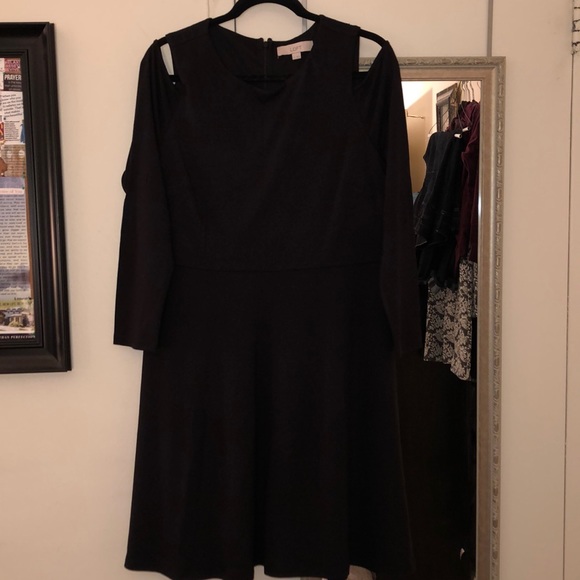 Ann Taylor LOFT Cold Shoulder Dress Size 14 - Picture 1 of 6
